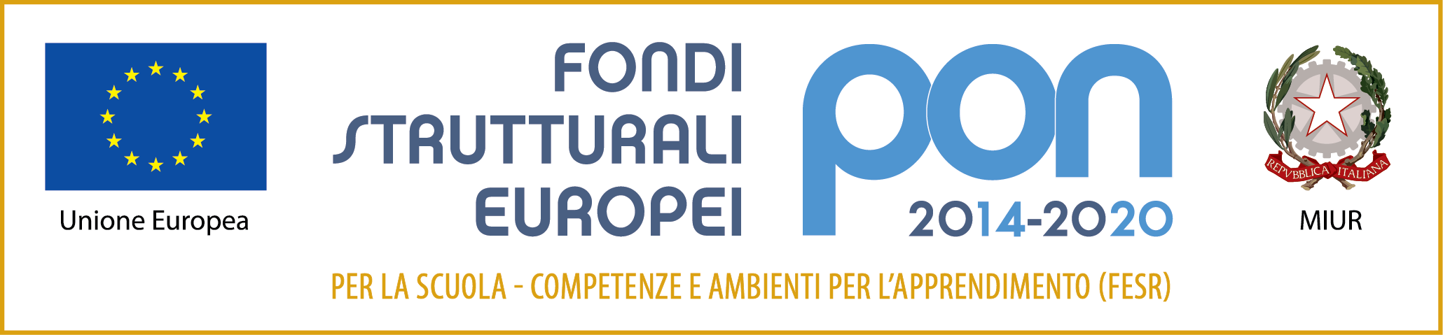 immagine, logo Fondi PON - FESR: Fondi strutturali europei per la scuola - competenze e ambienti per l'apprendimento